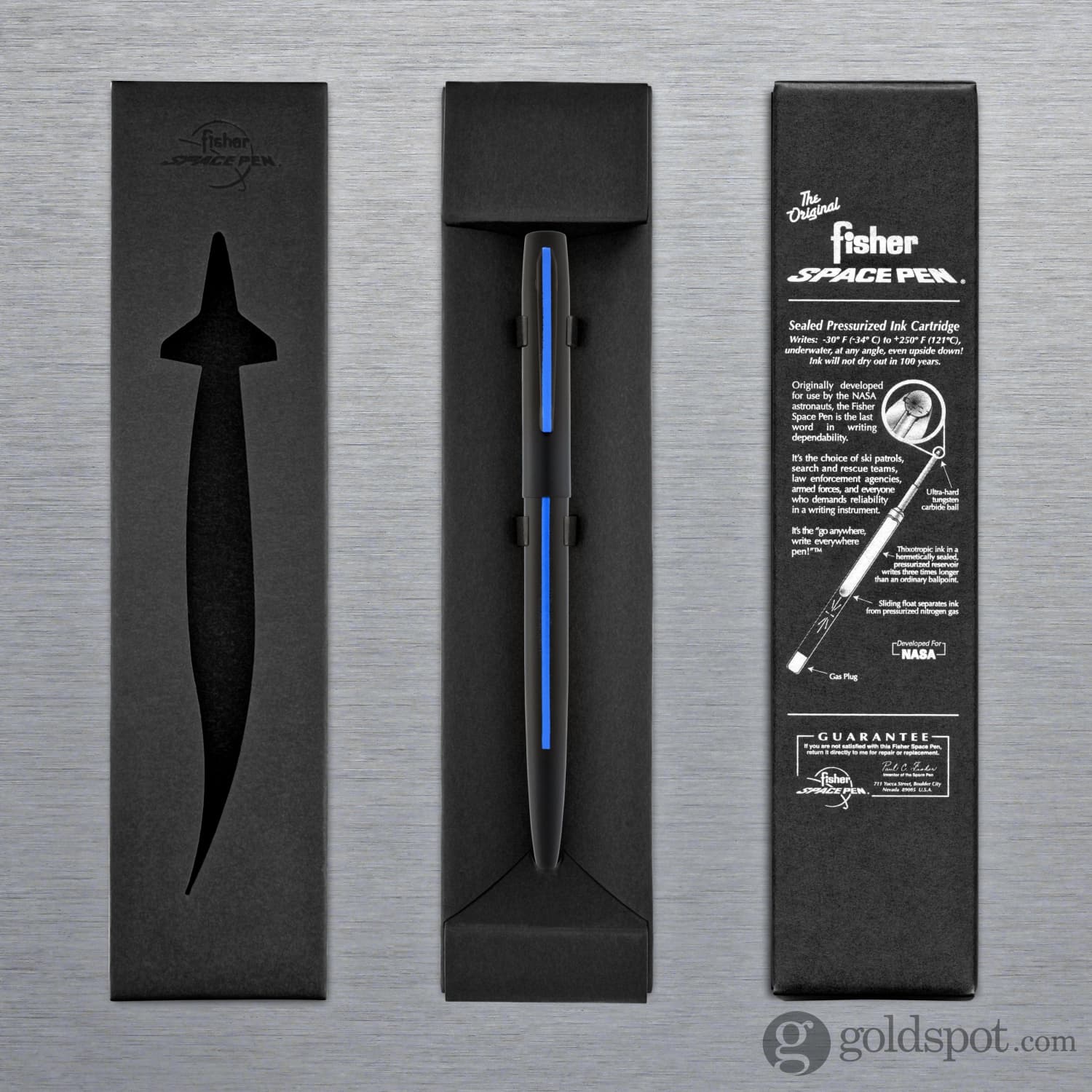 Fisher Space Pen Cap-O-Matic Ballpoint Pen - Non-Reflective Black (Law Enforcement Edition) - Tactical Writing Tool for Police, Security & Outdoor Use