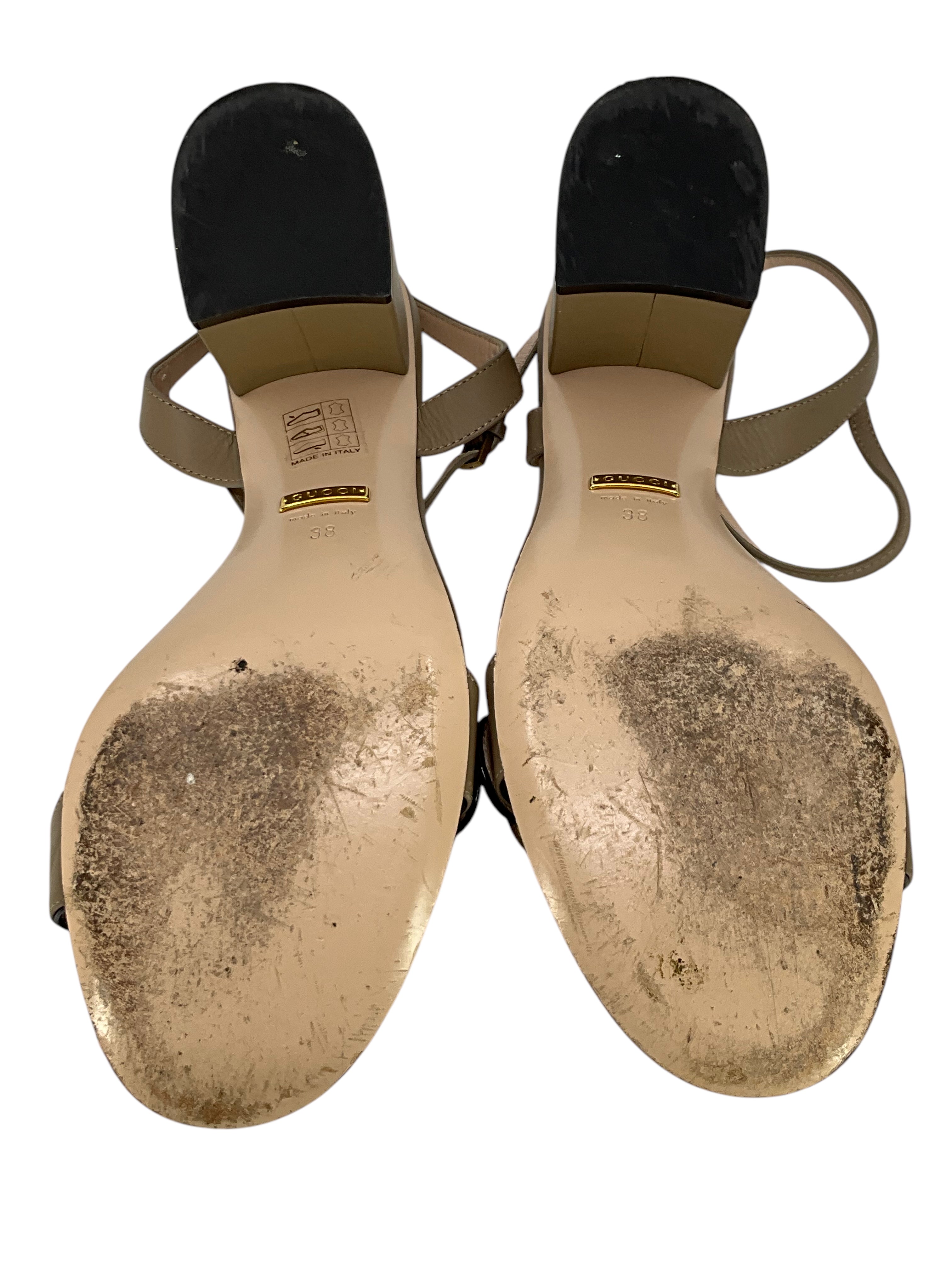 GUCCI Marmont GG Open Toe Sandals for Women - Size 8 | Luxury Designer Leather Summer Shoes | Perfect for Beach Vacations, Date Nights & Fashion Events