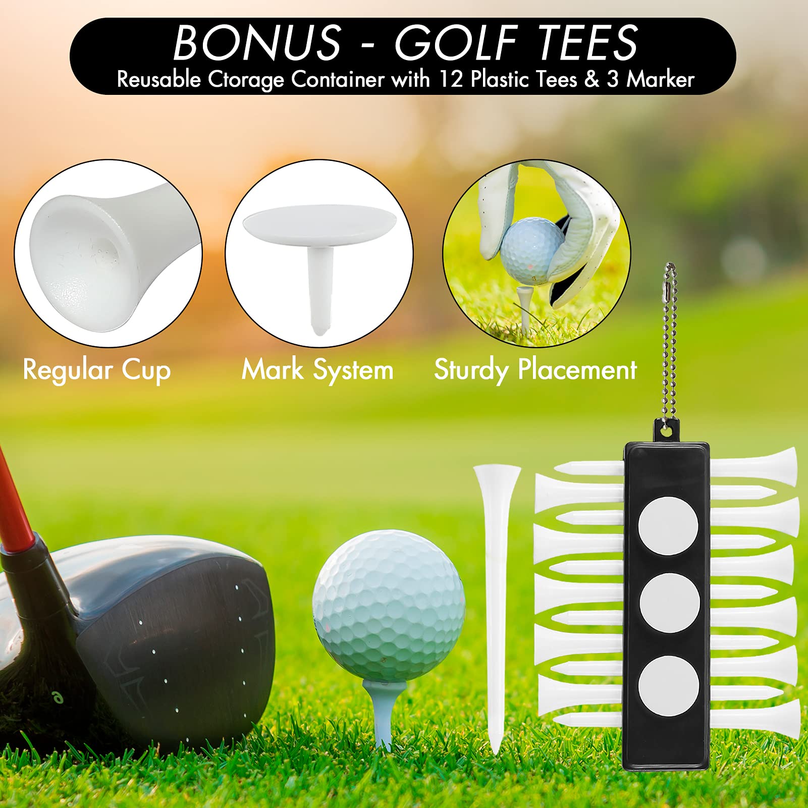 **Premium Golf Accessories Set - PRO Retractable Golf Club Brush, Microfiber Waffle Pattern Towel, Divot Repair Tool & Ball Marker - Complete Golf Club Cleaning Kit for Men - Perfect for On-Course & Driving Range Use**