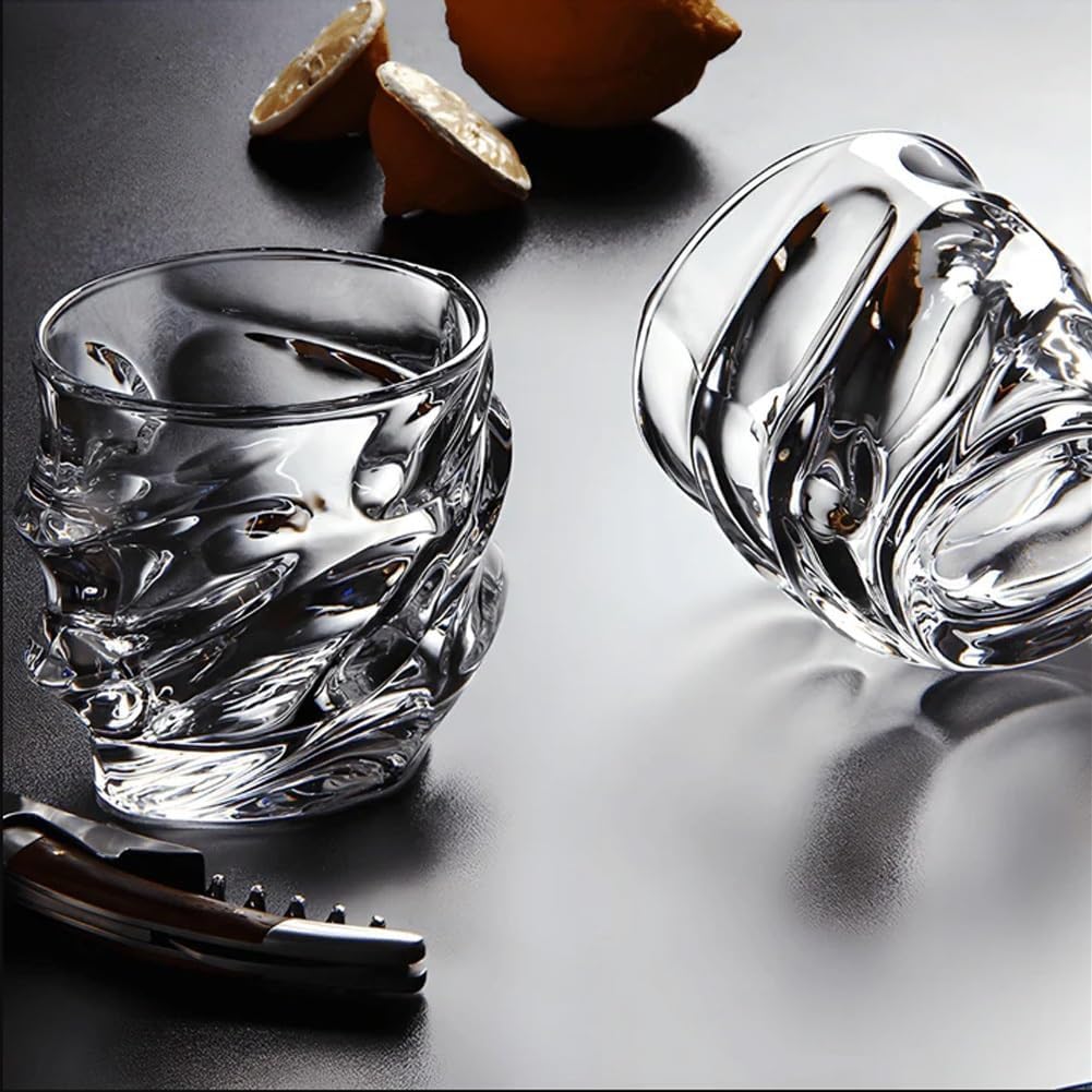 Premium Japanese Crystal Whiskey Glasses Set - Heavy Base Old Fashioned & Rocks Glasses for Scotch, Bourbon, Cigar Pairing - Elegant Barware for Home Entertaining & Gift Giving