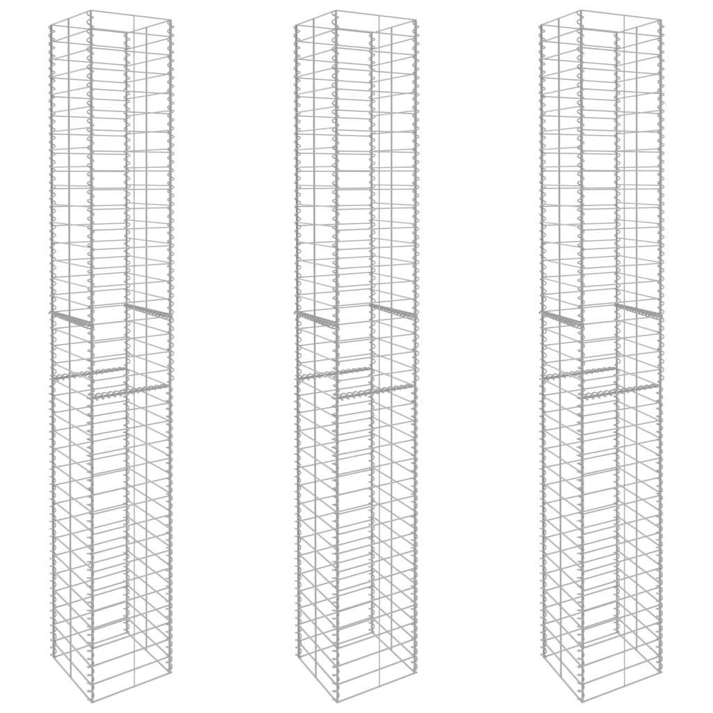 Galvanized Steel Gabion Baskets 3-Pack - 9.8