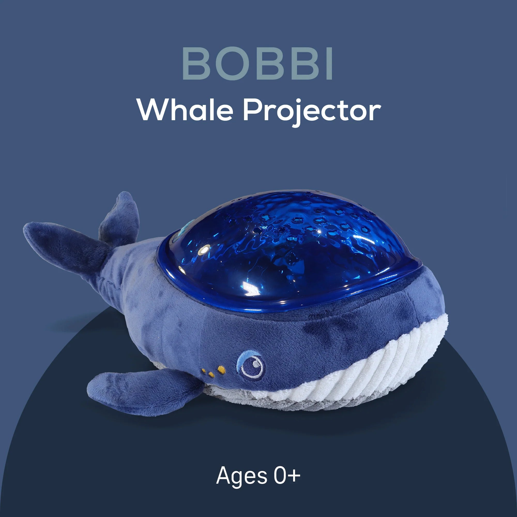 Bobbi Whale Projector - Starry Night Projector for Kids Room, Baby Nursery & Relaxation | Ocean Themed Night Light with Calming Sounds for Sleep & Meditation