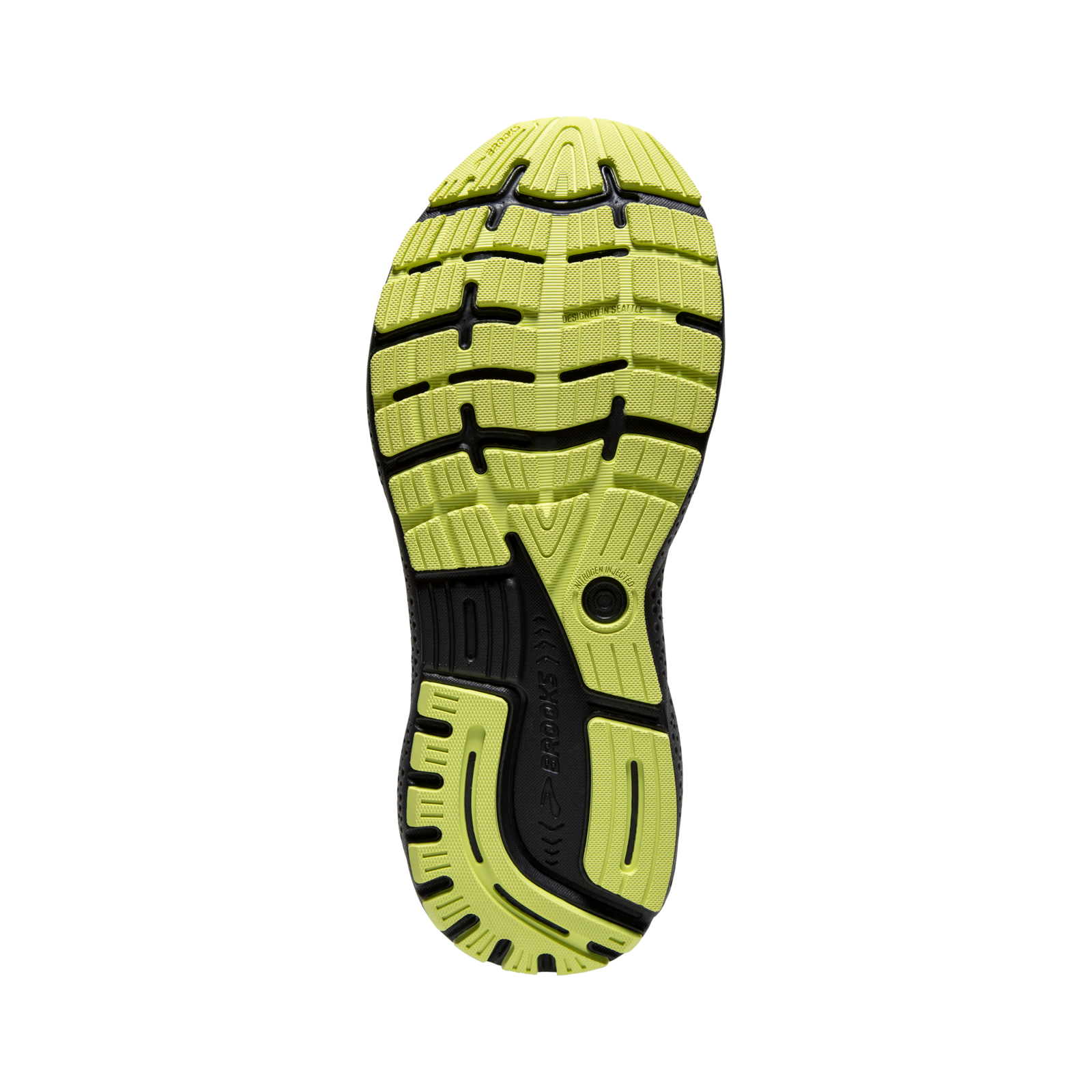 Brooks Ghost 16 Running Shoes for Men (2E Wide Width) - Primer/Grey/Lime | Cushioned Road Running & Jogging Sneakers for Daily Training & Marathon
