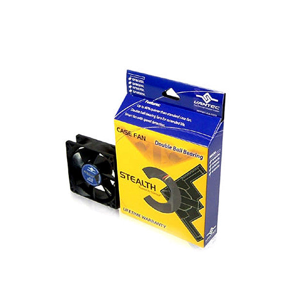 Vantec Stealth 92mm x 92mm x 25mm Ultra Quiet Case Fan SF9225L - Perfect for PC Cooling, Gaming Rigs & Home Office Computers