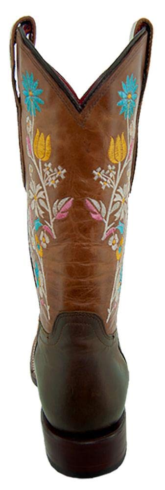Soto Boots Women's Western Cowgirl Boots - Floral Embroidery, Broad Square Toe, Comfortable M9004 for Country Dancing, Rodeo & Casual Wear