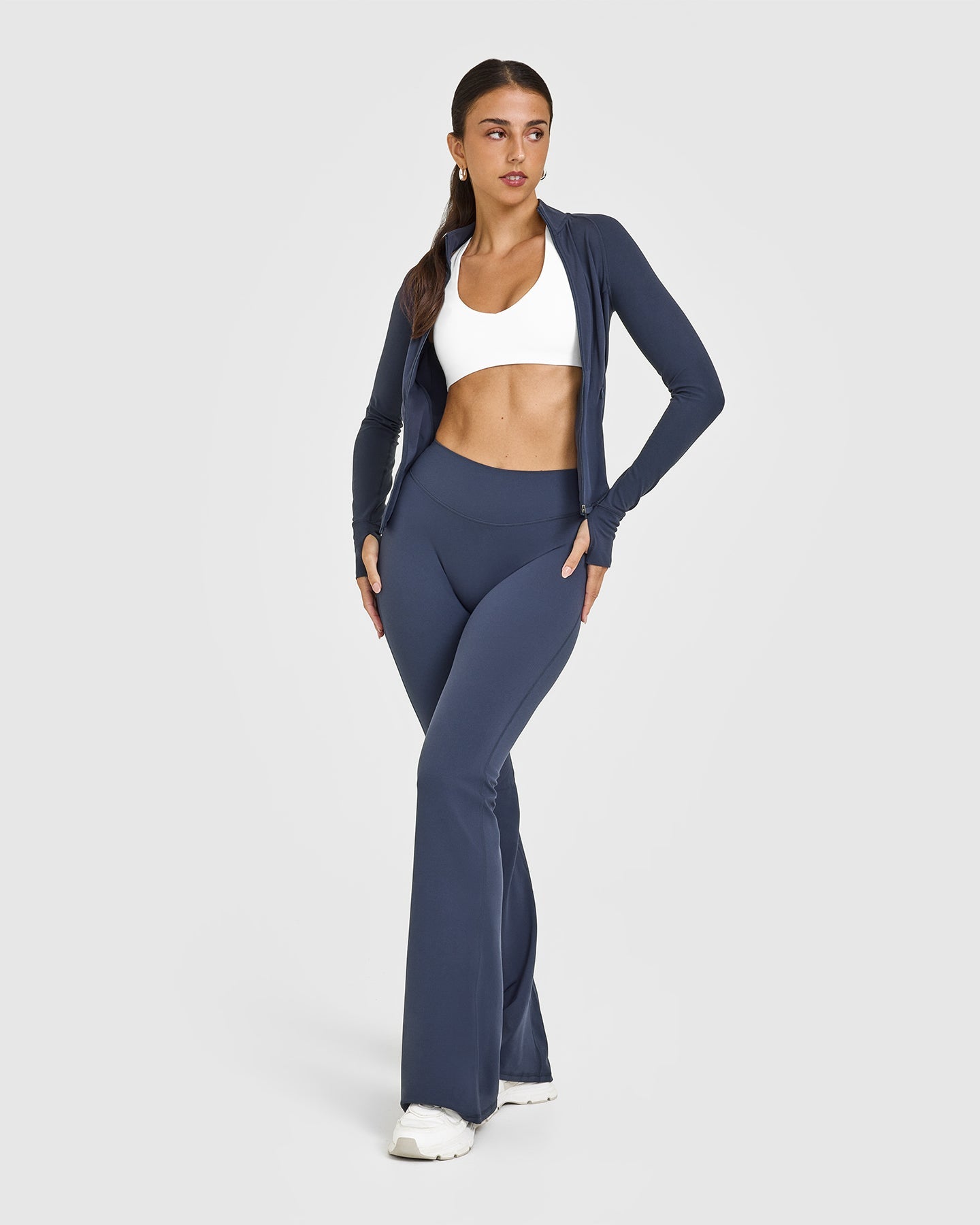 SoftMotion™ Flared Yoga Pants for Women - True Blue High Waist Bootcut Leggings | Perfect for Yoga, Gym Workouts & Casual Wear