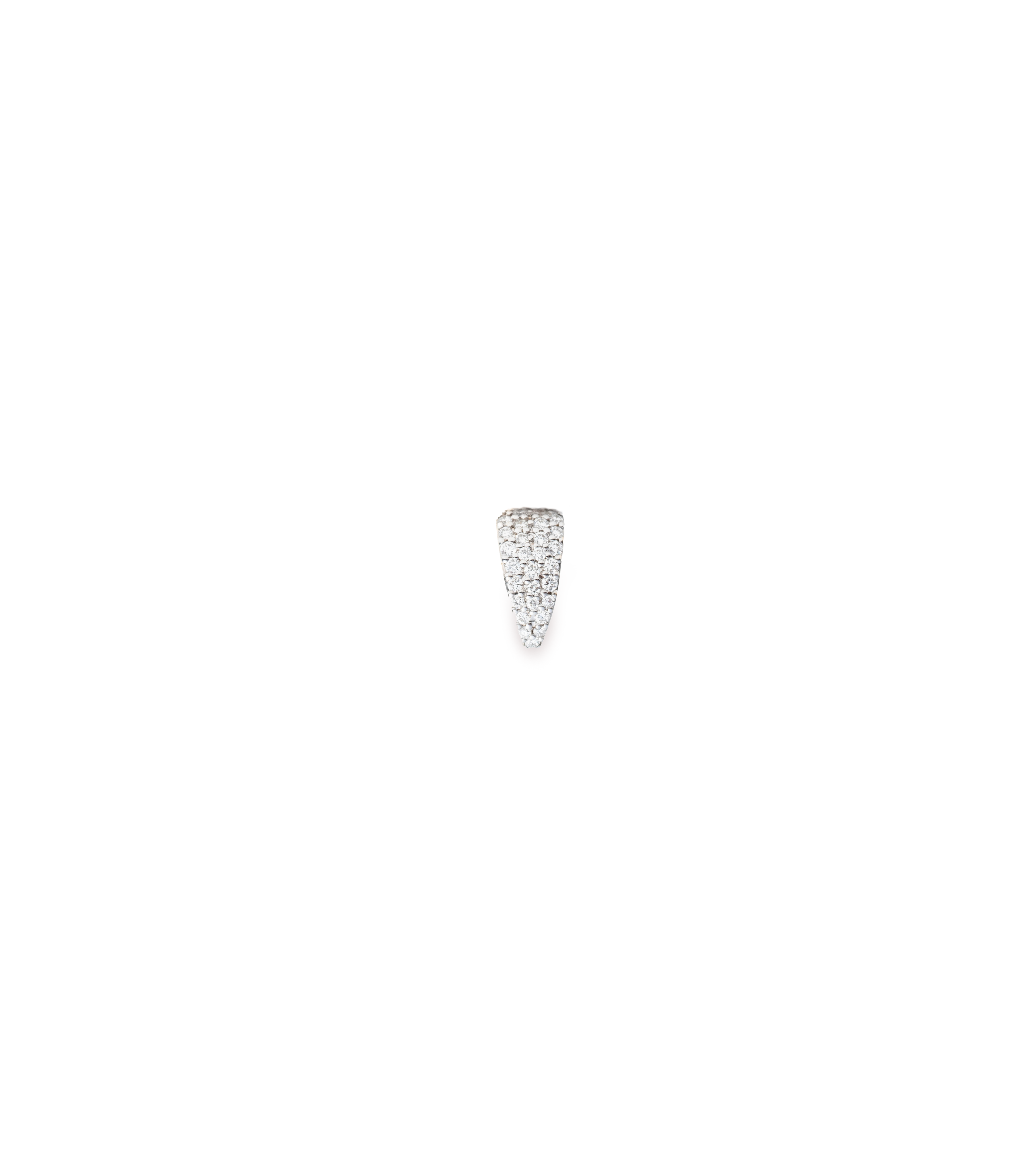 14K White Gold Pave Diamond Small Bail Link Necklace - Elegant & Dainty Jewelry for Women, Perfect for Everyday Wear & Special Occasions