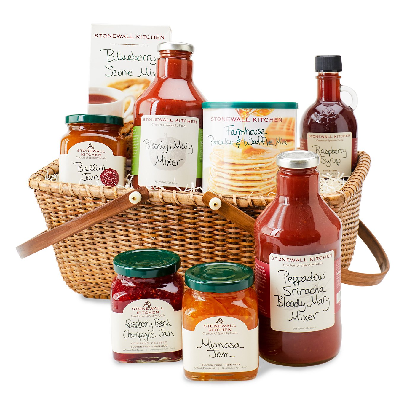 Stonewall Kitchen Brunch Gift Basket - 8 Piece Gourmet Breakfast & Brunch Set for Special Occasions, Housewarming, Mother's Day & Holiday Gifting