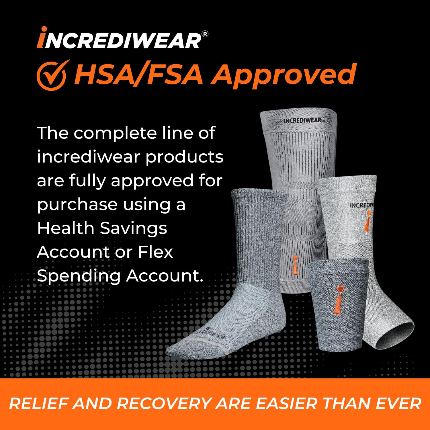 Incrediwear Leg Sleeve for Pain Relief & Recovery - Full Length Compression Sleeves for Men & Women to Reduce Swelling, Improve Circulation & Muscle Support (Charcoal, X-Large) - Ideal for Running, Workouts & Post-Surgery Recovery