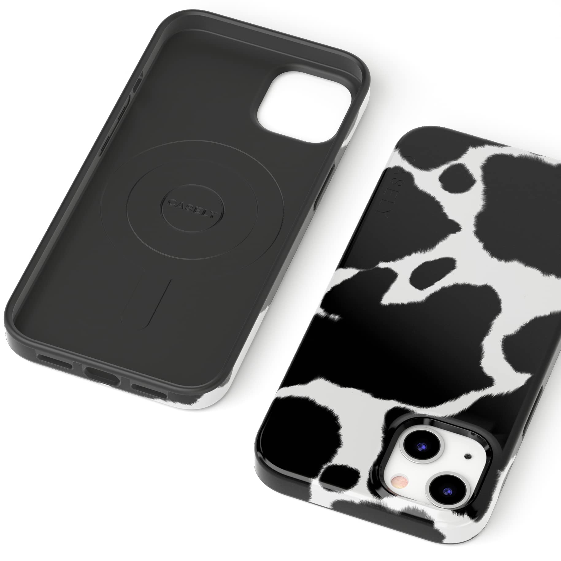 Casely iPhone 13 Case with MagSafe - Trendy Cow Print Design for Women & Girls | Perfect for Everyday Use, Work & School Accessories