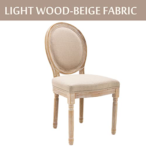 Beige Round Fabric