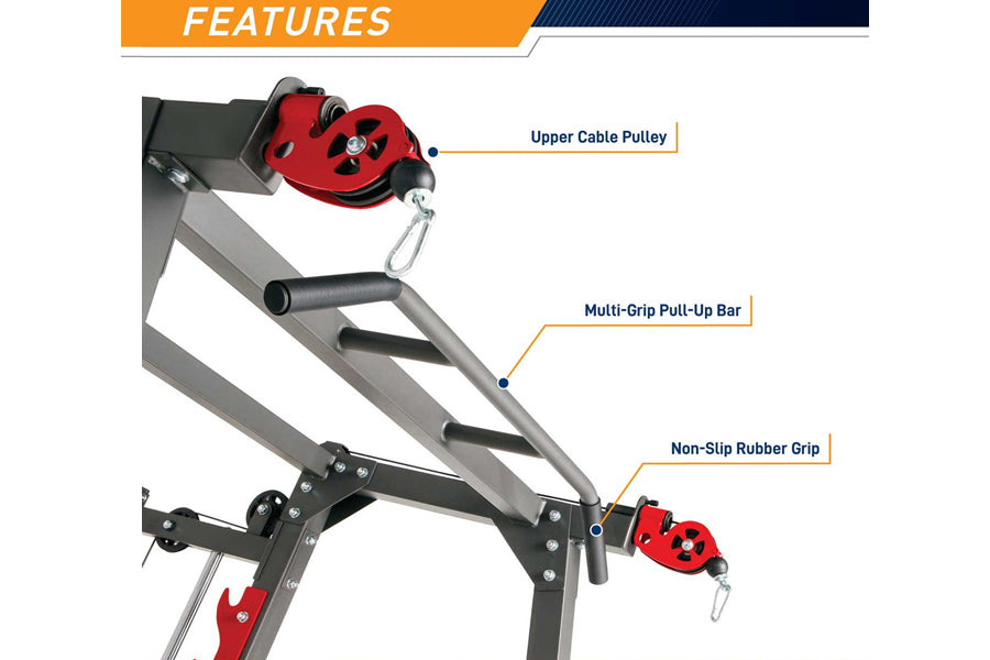 Marcy Pro SM-4903 Smith Machine Home Gym System - Power Cage for Strength Training & Weightlifting - Perfect for Home Workouts & Fitness Enthusiasts