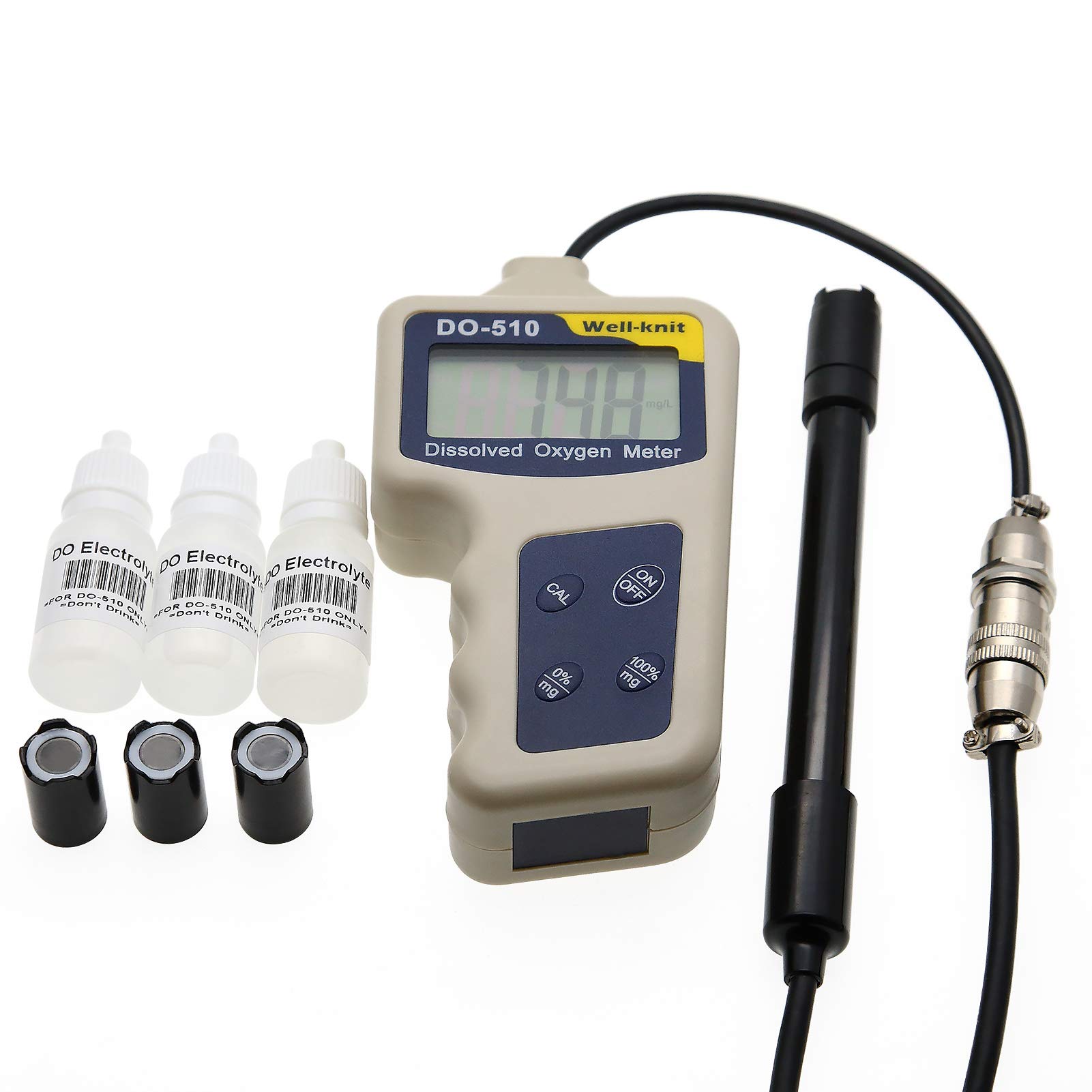 Portable Dissolved Oxygen Meter - Digital DO Water Tester for Aquariums, Ponds & Hydroponics | Accurate Oxygen Level Analyzer for Water Quality Testing | Perfect for Home, Lab & Outdoor Use