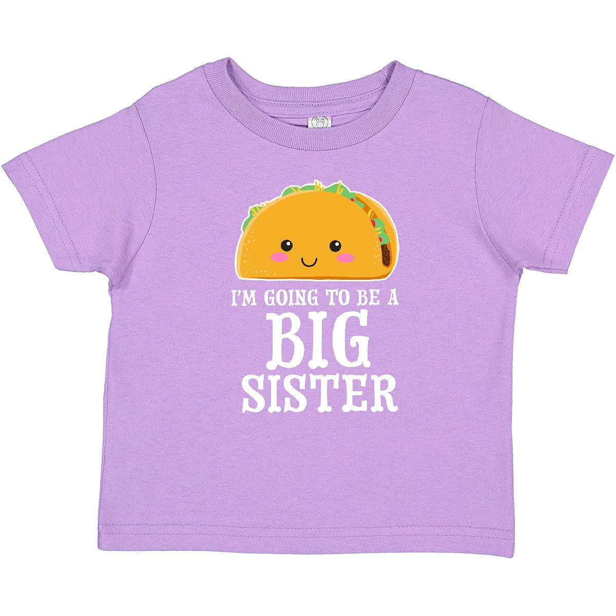 Inktastic Big Sister with Taco Illustration Baby T-Shirt - Cute Sibling Matching Outfits for Family Photos & Special Occasions