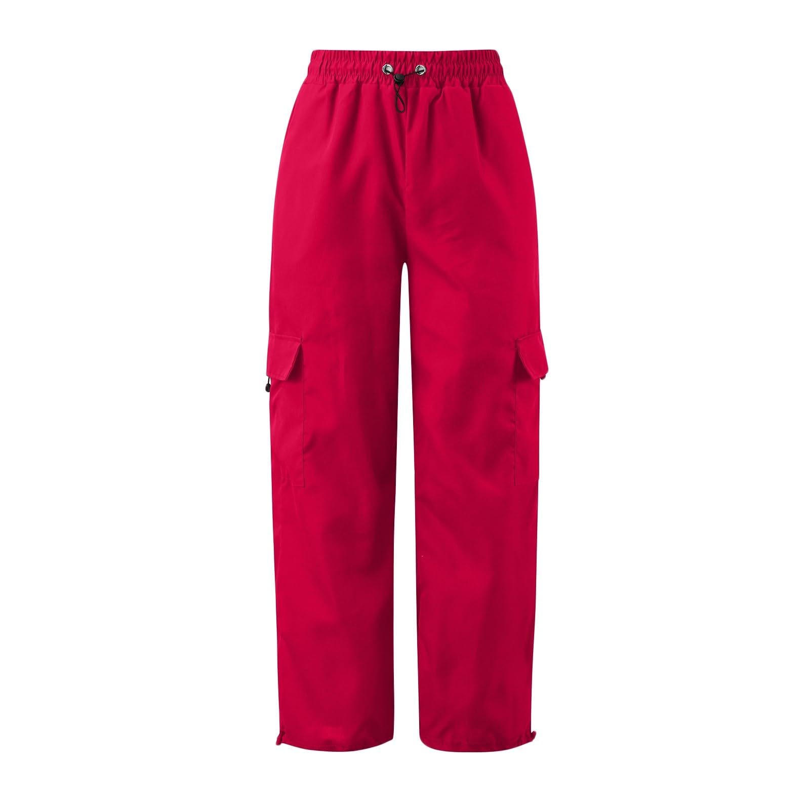 Y2K Women's Baggy Cargo Pants - High Rise Drawstring Parachute Pants with Pockets | Streetwear Jogger & Wide Leg Casual Pants for Urban Fashion & Outdoor Adventures