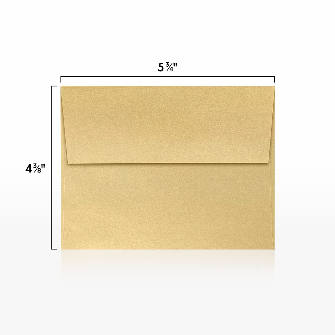 A2 Peel & Press Invitation Envelopes - Blonde Metallic (4 3/8