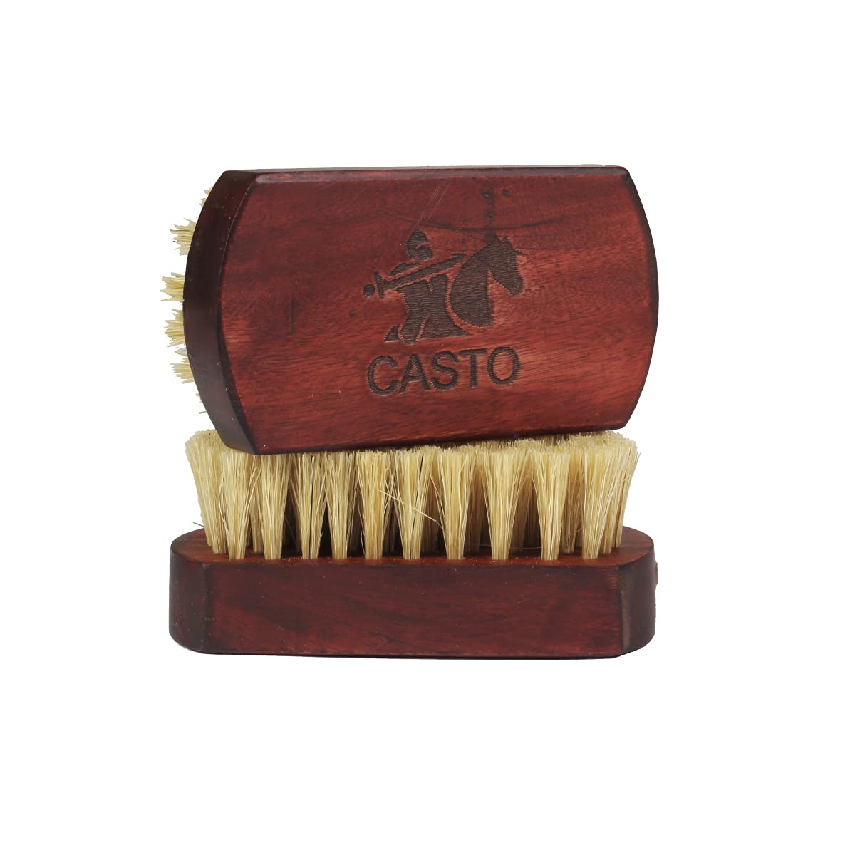 Premium Travel Beard Brush with Natural Boar Bristles & Walnut Wood Handle - Compact Square Design for Men's Grooming On The Go - Perfect for Business Trips, Camping & Daily Use