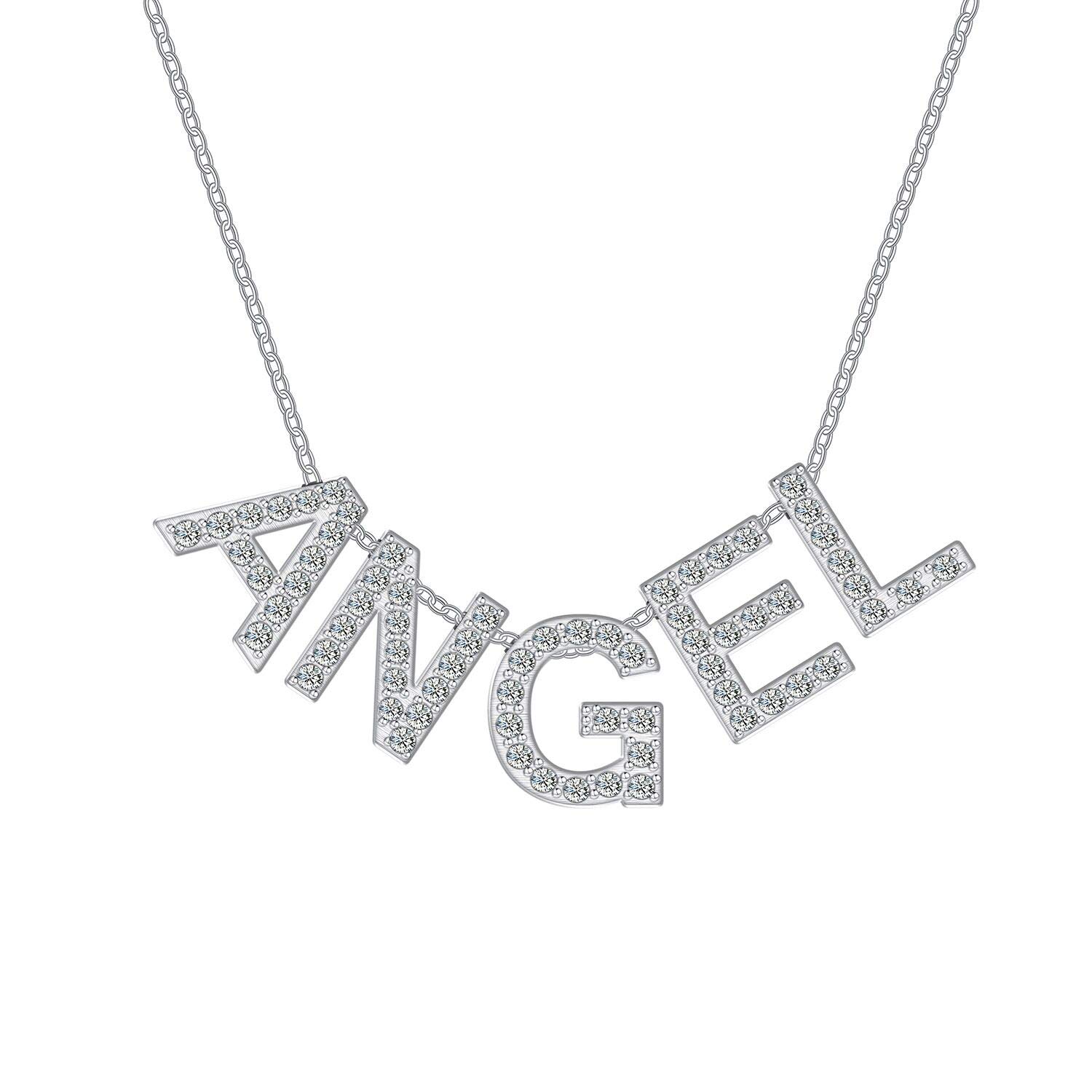 Custom Name Necklace Personalized for Women - Engraved Any Name Jewelry - Perfect Gift for Mom, Wife, Girlfriend - Birthday, Anniversary, Valentine's Day Present