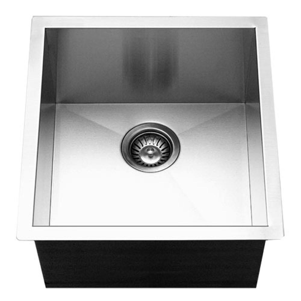 Houzer CTR 1700 Contempo Series Undermount Stainless Steel Bar & Prep Sink - Perfect for Kitchen Islands, Wet Bars & Commercial Use