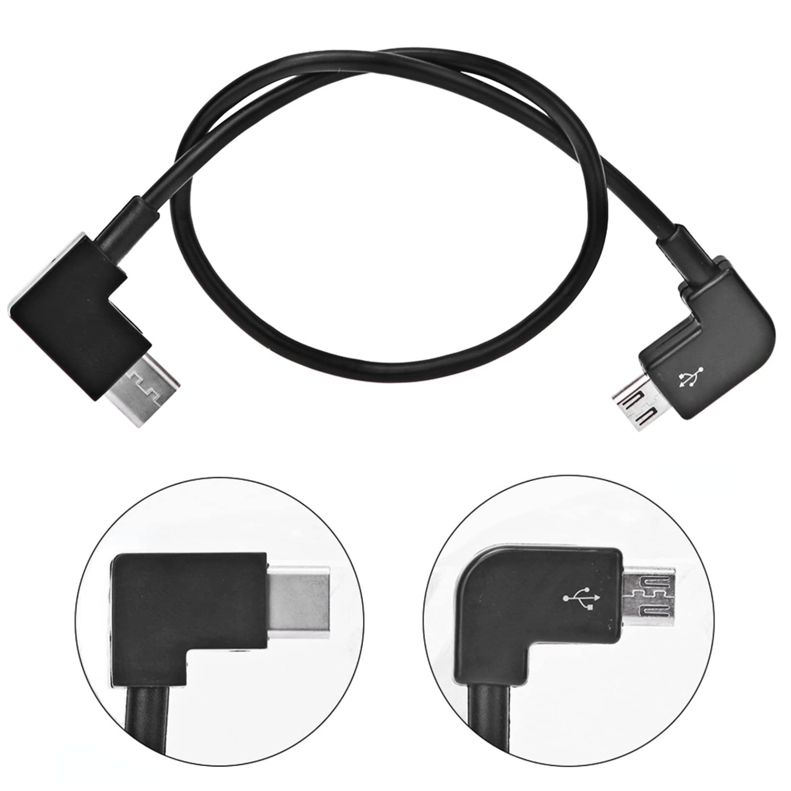 Dilwe Micro USB Cable - RC Drone Accessory Compatible with DJI Mavic Mini (Micro-USB to USB Type-C) | Perfect for Drone Charging & Controller Connection
