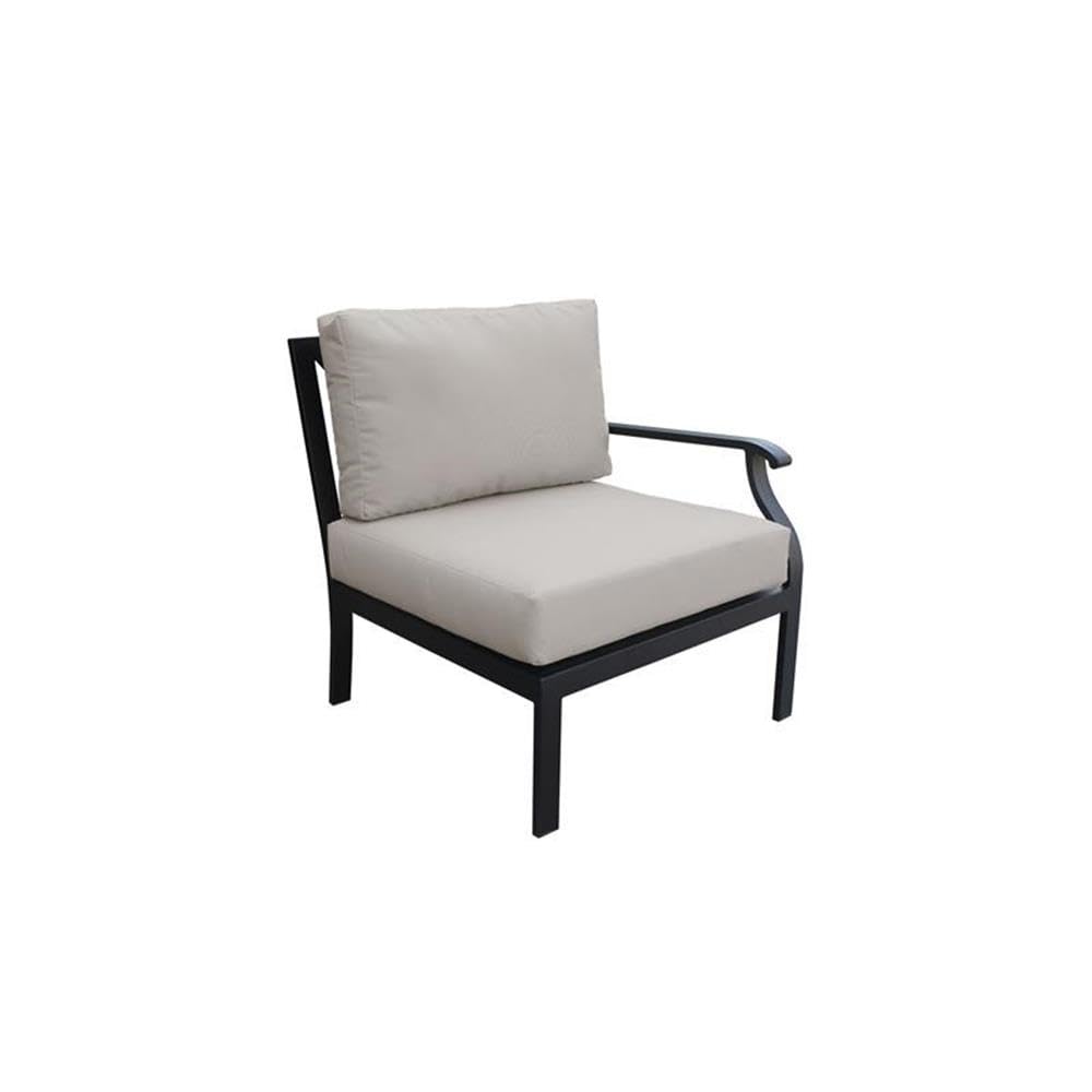 TK Classics Kathy Ireland Madison Ave. 2-Piece Aluminum Patio Furniture Set in Beige - Outdoor Dining Set for Garden, Poolside & Backyard Relaxation