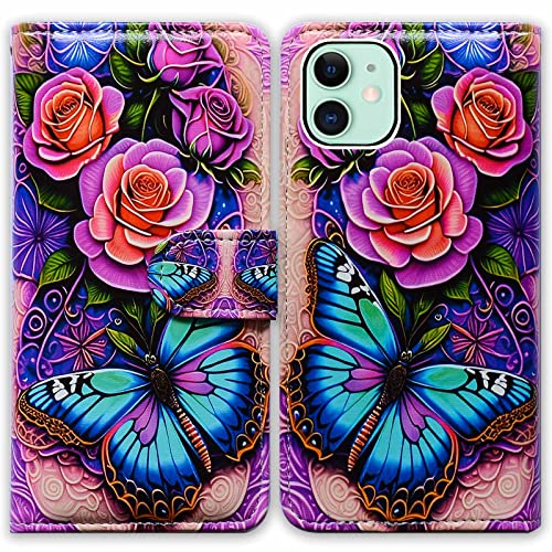 Blue Butterfly Flowers Rose
