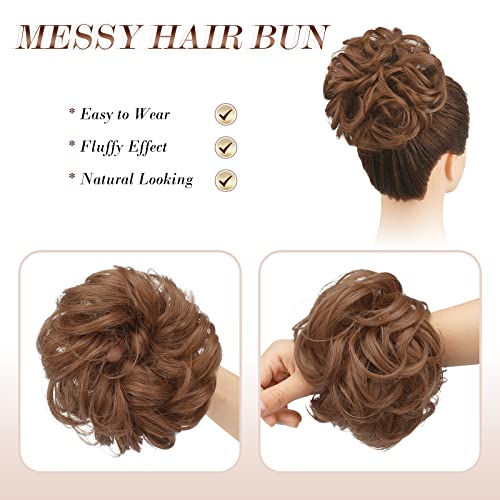 Large Curly Hair Bun Scrunchie Extension - Perfect for Ponytails, Updos & Everyday Hairstyles