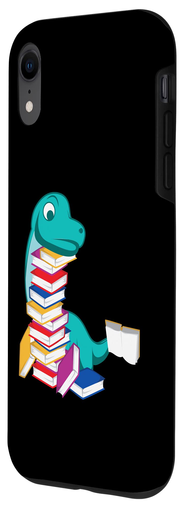iPhone XR Case - Dinosaur Reading Book Design, Cute & Unique Book Lover Phone Cover for Reading Enthusiasts - Perfect Gift for Bookworms & Students