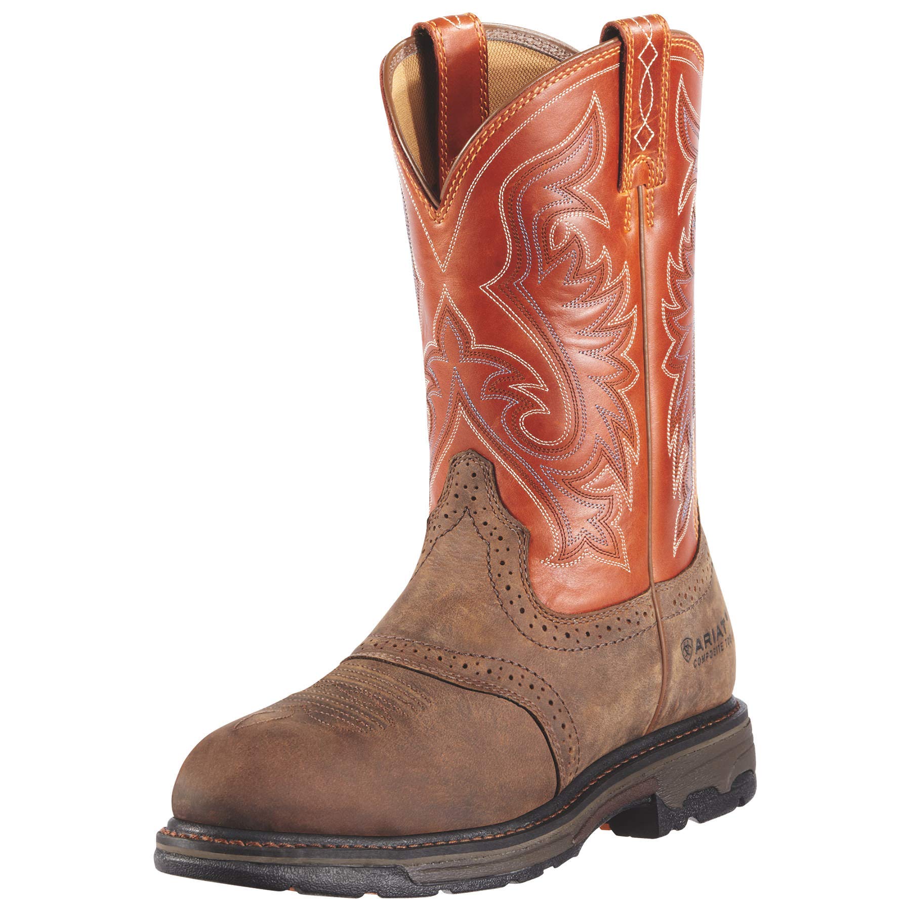 Ariat Men's Workhog Composite Toe Work Boots - Waterproof Steel Toe Construction for Safety, Comfort & Durability | Ideal for Construction, Farming & Outdoor Work