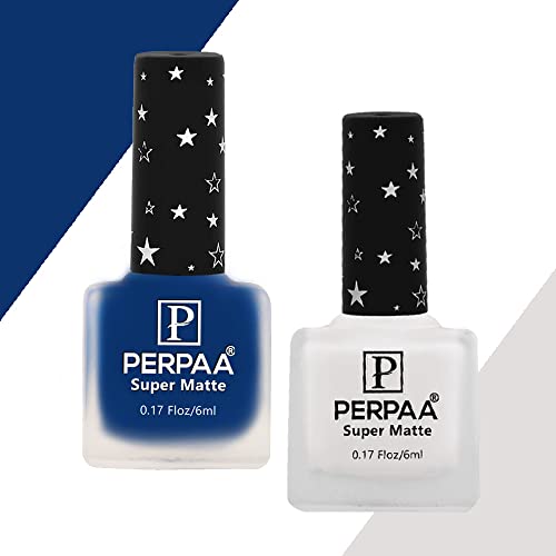 White & Dark Blue