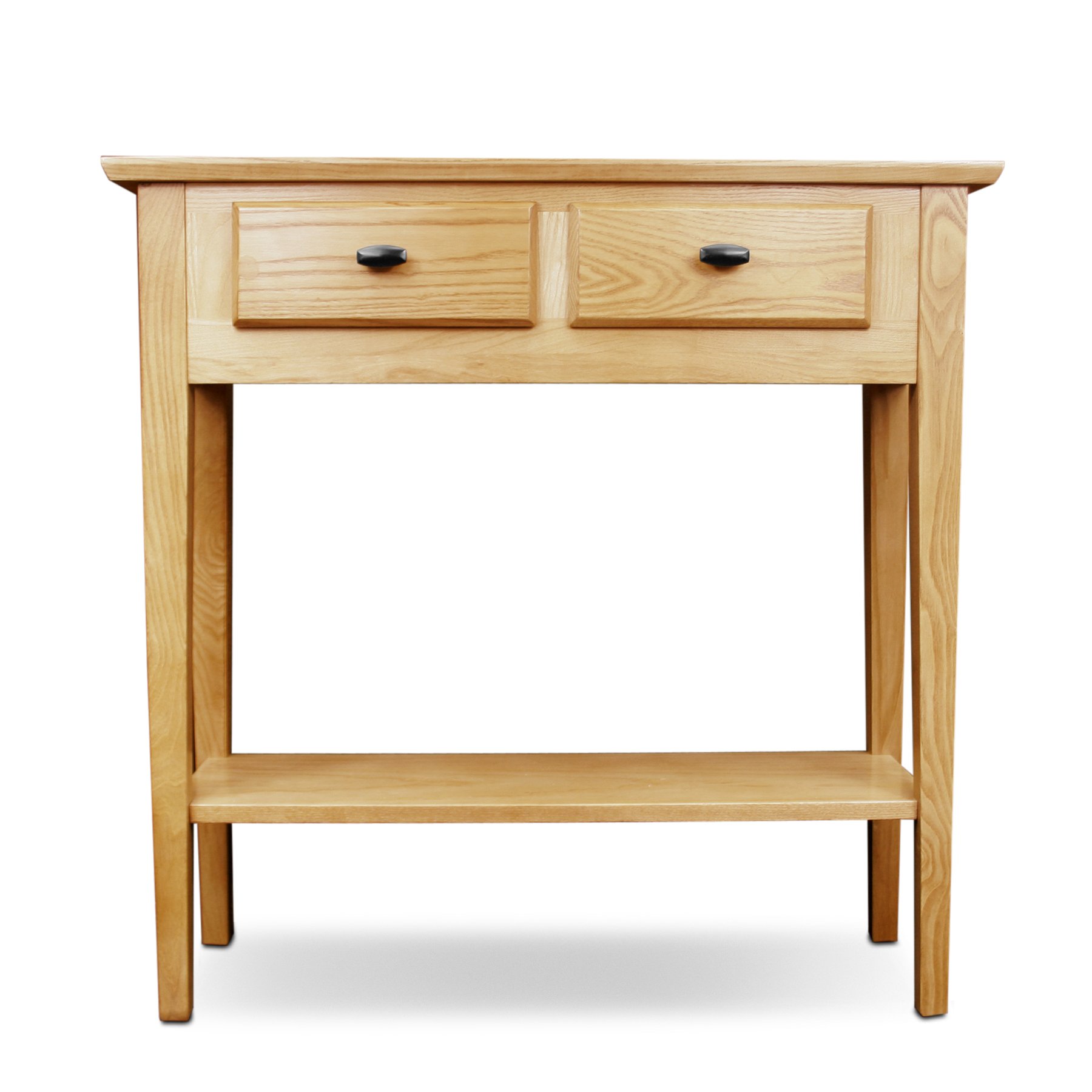30 Inch Solid Wood Entryway Console Table with Shelf & 2 Drawers - Desert Sand Brown Sofa Table by Leick Home (10075-DS) - Perfect for Hallway, Living Room & Small Space Organization