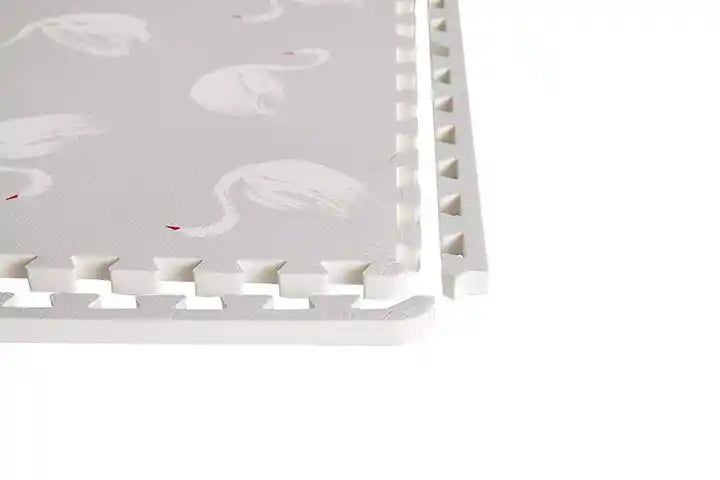 Eco-Friendly Swan Boho Puzzle Play Mat Tiles - Non-Toxic Foam Floor Tiles for Kids Nursery, Playroom & Daycare - Soft, Interlocking & Easy to Clean - Perfect for Baby Crawling, Toddler Play & Learning Activities