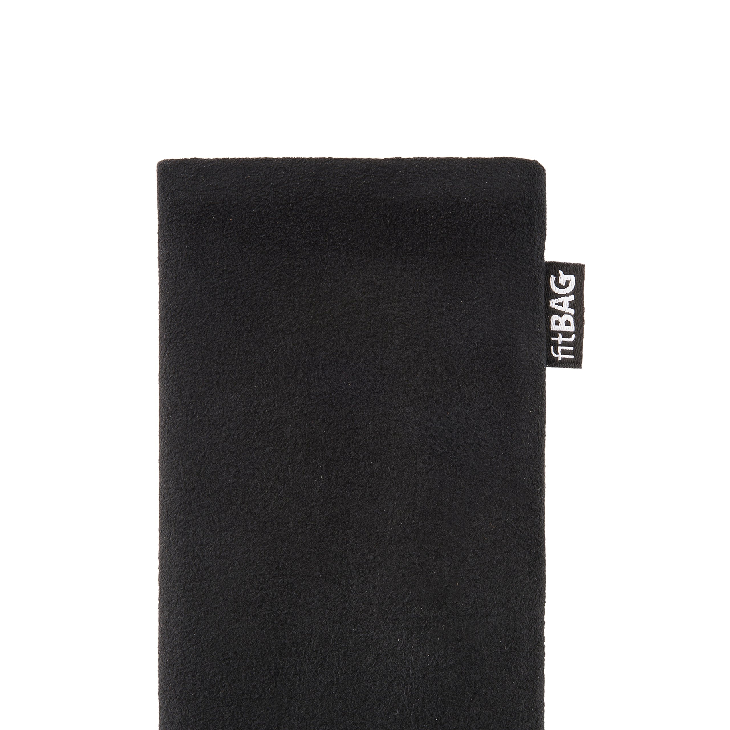Premium Custom Tailored Sleeve Case for Huawei P20 Lite - Classic Black | German-Made Genuine Alcantara Cover with Microfiber Lining for Screen Protection & Cleaning | Perfect for Business Travel & Daily Use