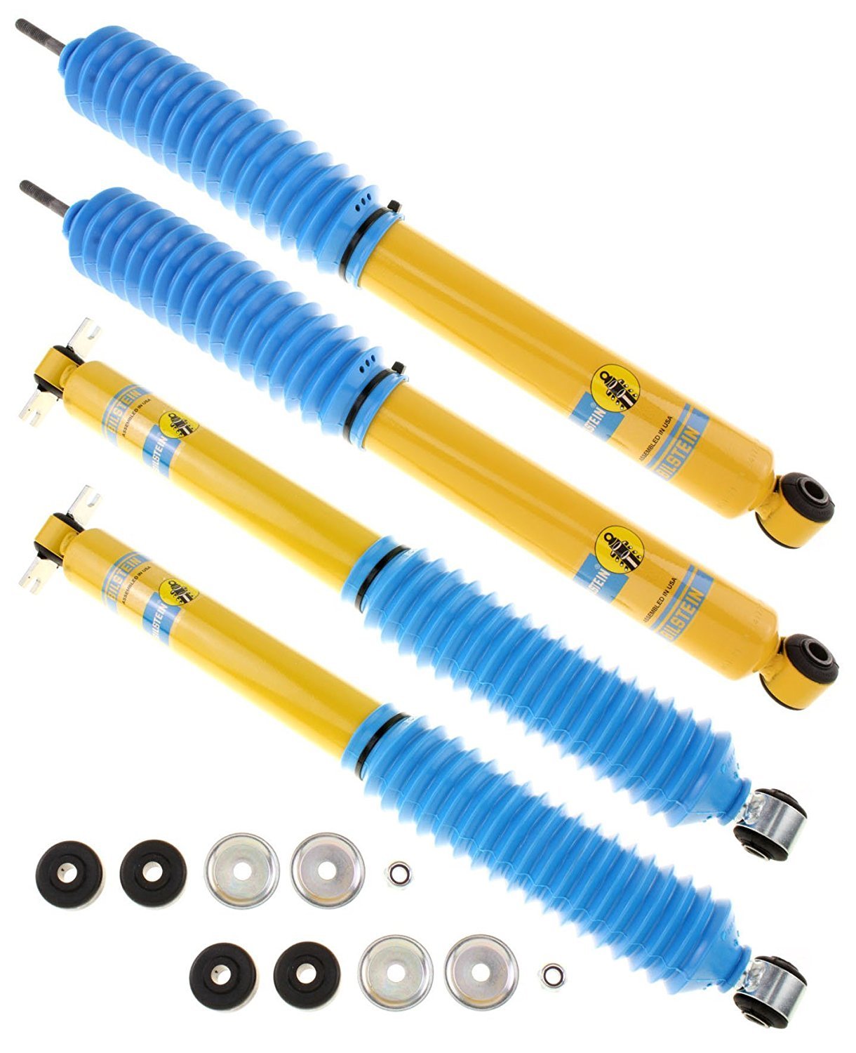 Bilstein 4600 Series Front & Rear Shock Absorbers 24-141727 & 24-141734 for 2007-2018 Jeep Wrangler JK - Off-Road Performance & Smooth Ride for Adventure & Daily Driving