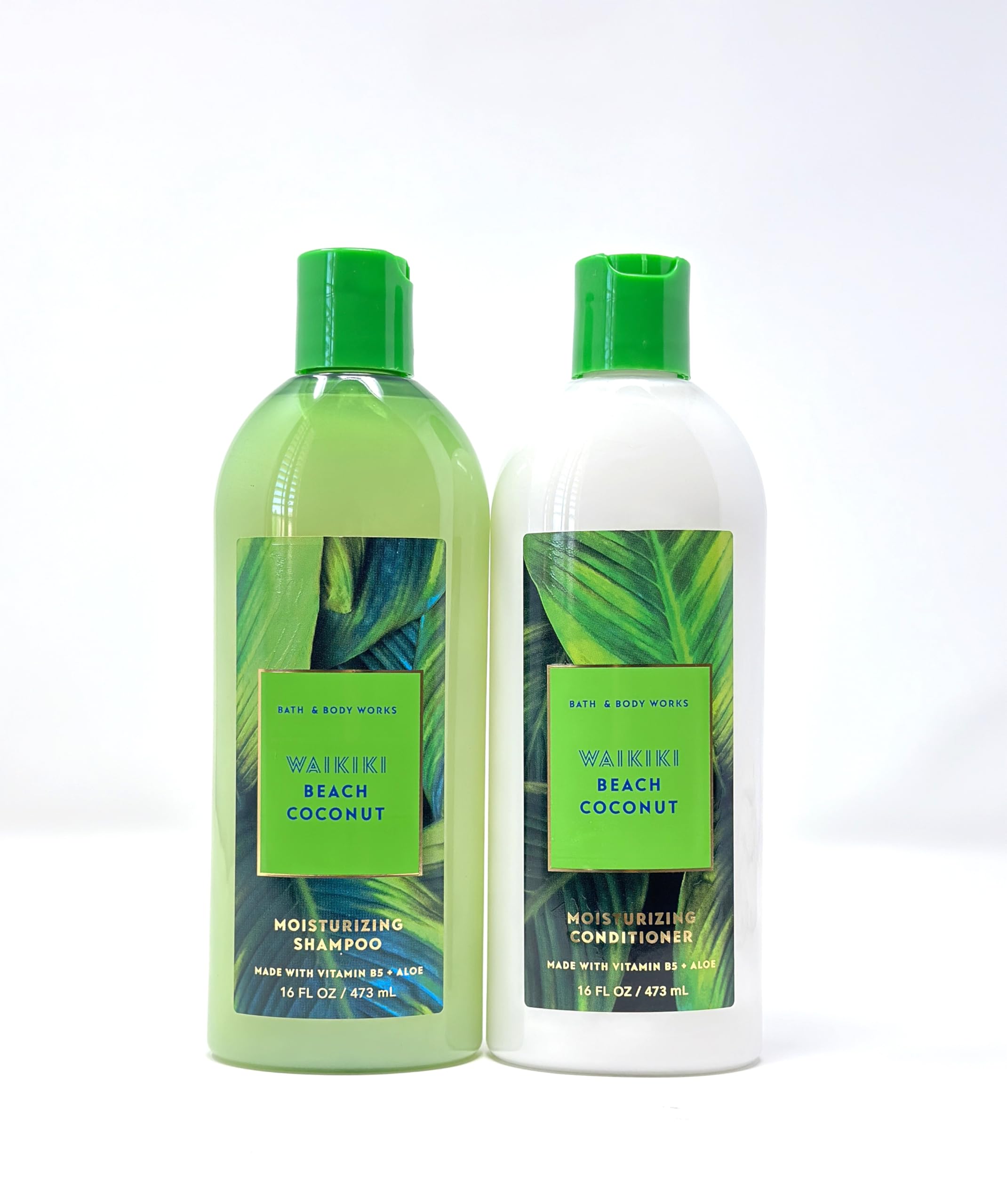 Waikiki Beach Coconut Moisturizing Shampoo & Conditioner Set - 16 Fl Oz Each - Hydrating Hair Care for Dry & Damaged Hair - Perfect for Beach Lovers & Tropical Vacation Prep