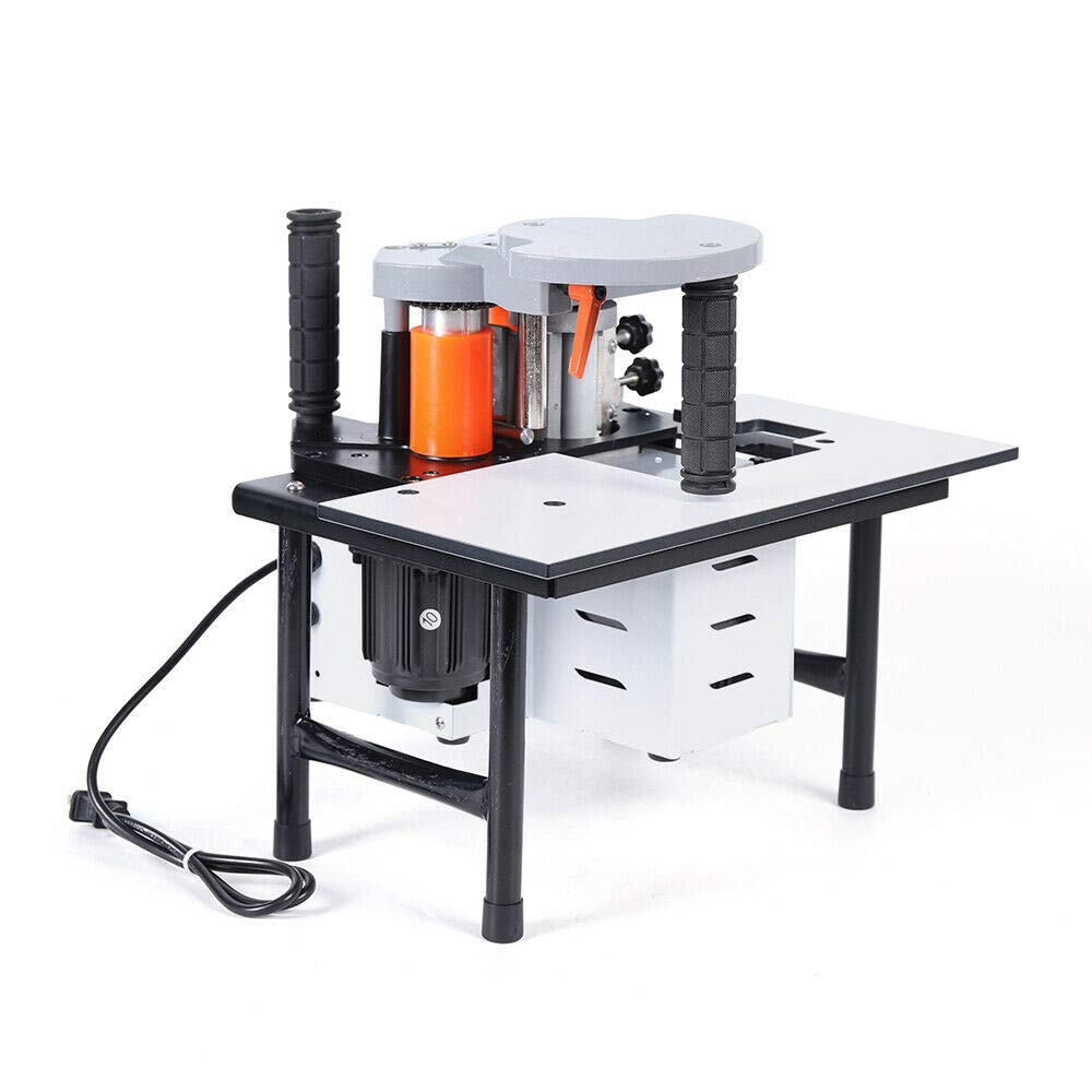 Portable Woodworking Edge Bander Machine for Curved & Straight Edges - Double-Sided Gluing, 5m/min Constant Speed - Perfect for DIY Furniture, Cabinets & Home Renovation Projects