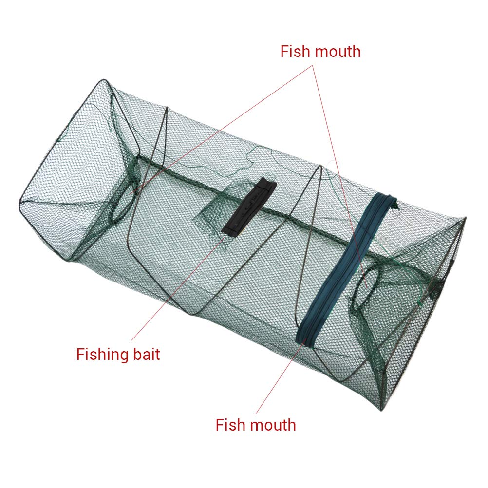 Foldable & Retractable Fishing Net - Portable Mesh Cage for Fish & Shrimp - Durable Cast Net Trap for Freshwater & Saltwater Fishing - Perfect for Kayak, Boat & Shore Fishing Adventures