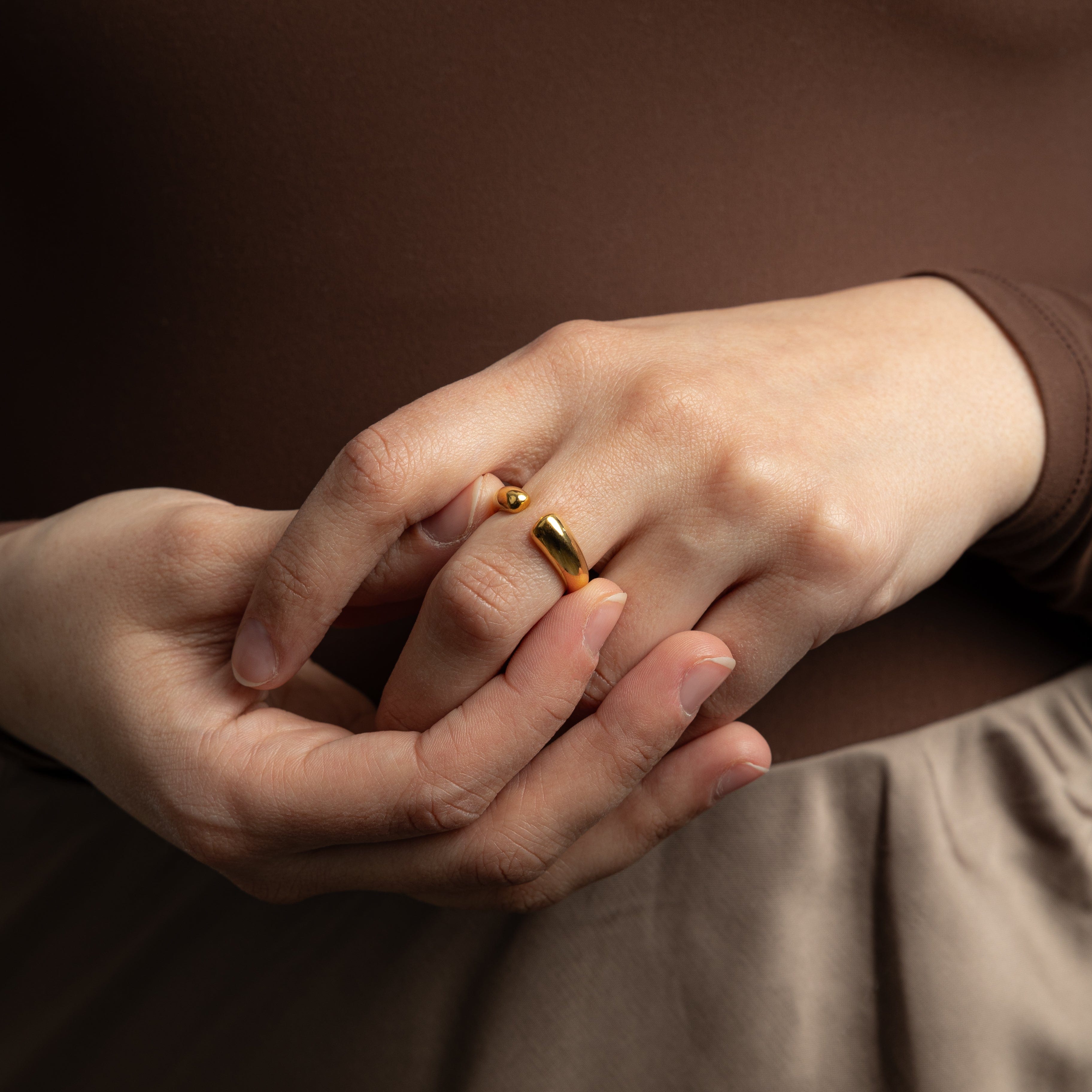 Pulse Open Ring for Women - Minimalist Stackable Adjustable Ring - Trendy Boho Jewelry for Everyday Wear, Gift Giving & Special Occasions