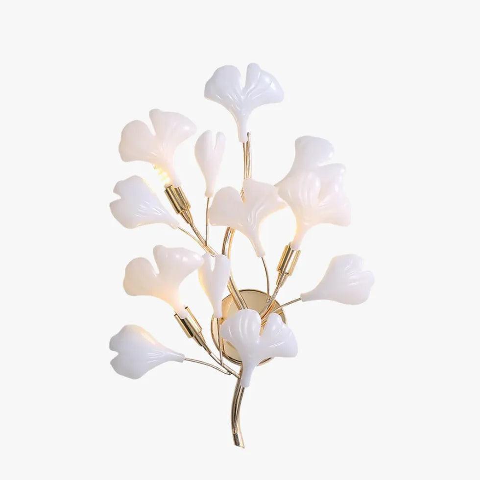 Floral Wall Light for Bedroom - Elegant Floral Sconce with Warm White LED, Perfect for Bedroom, Living Room, and Nursery Decor