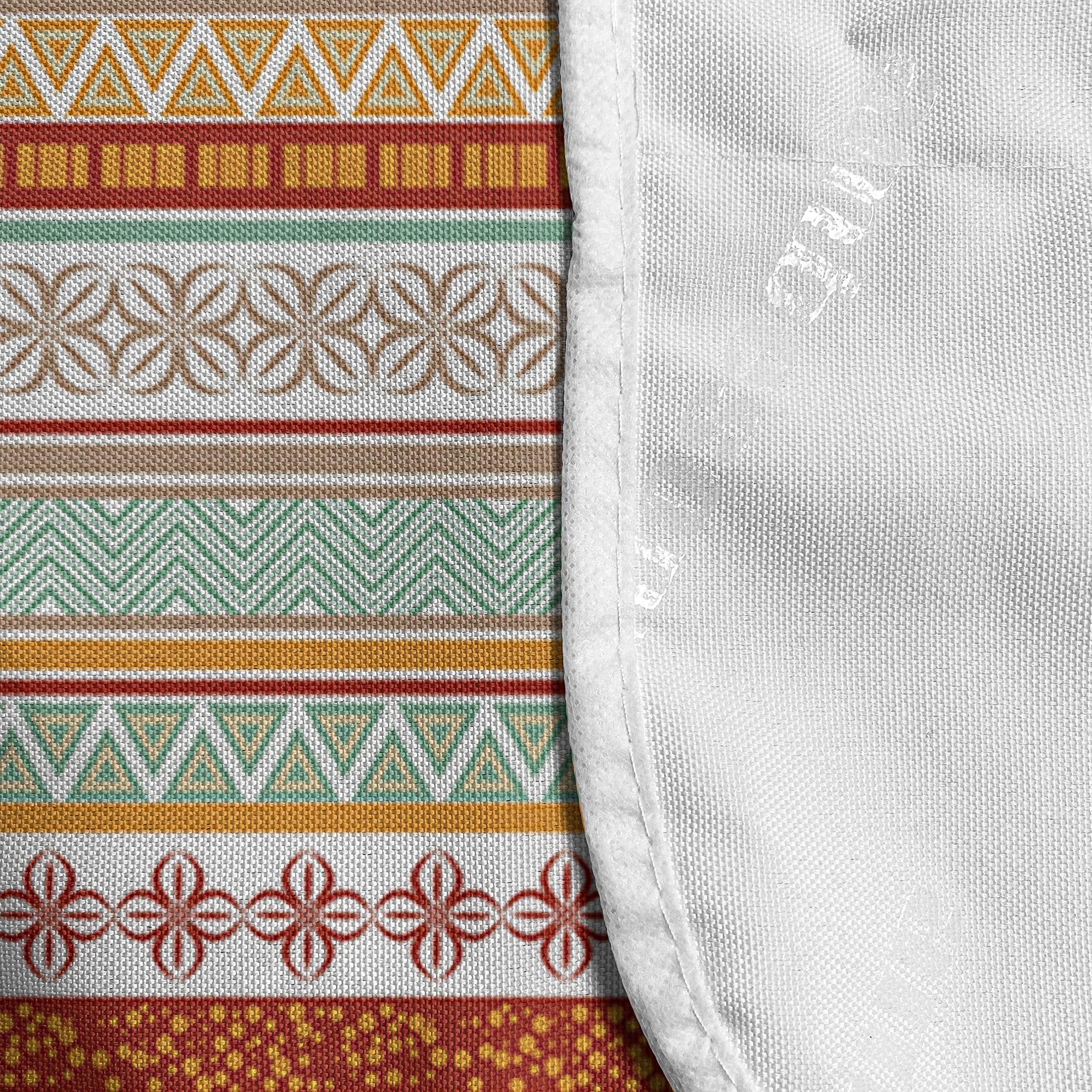 Ambesonne Tribal Microwave Oven Cover - Vintage Striped Geometric Floral Print, Water Resistant Kitchen Organizer with Pockets, 36