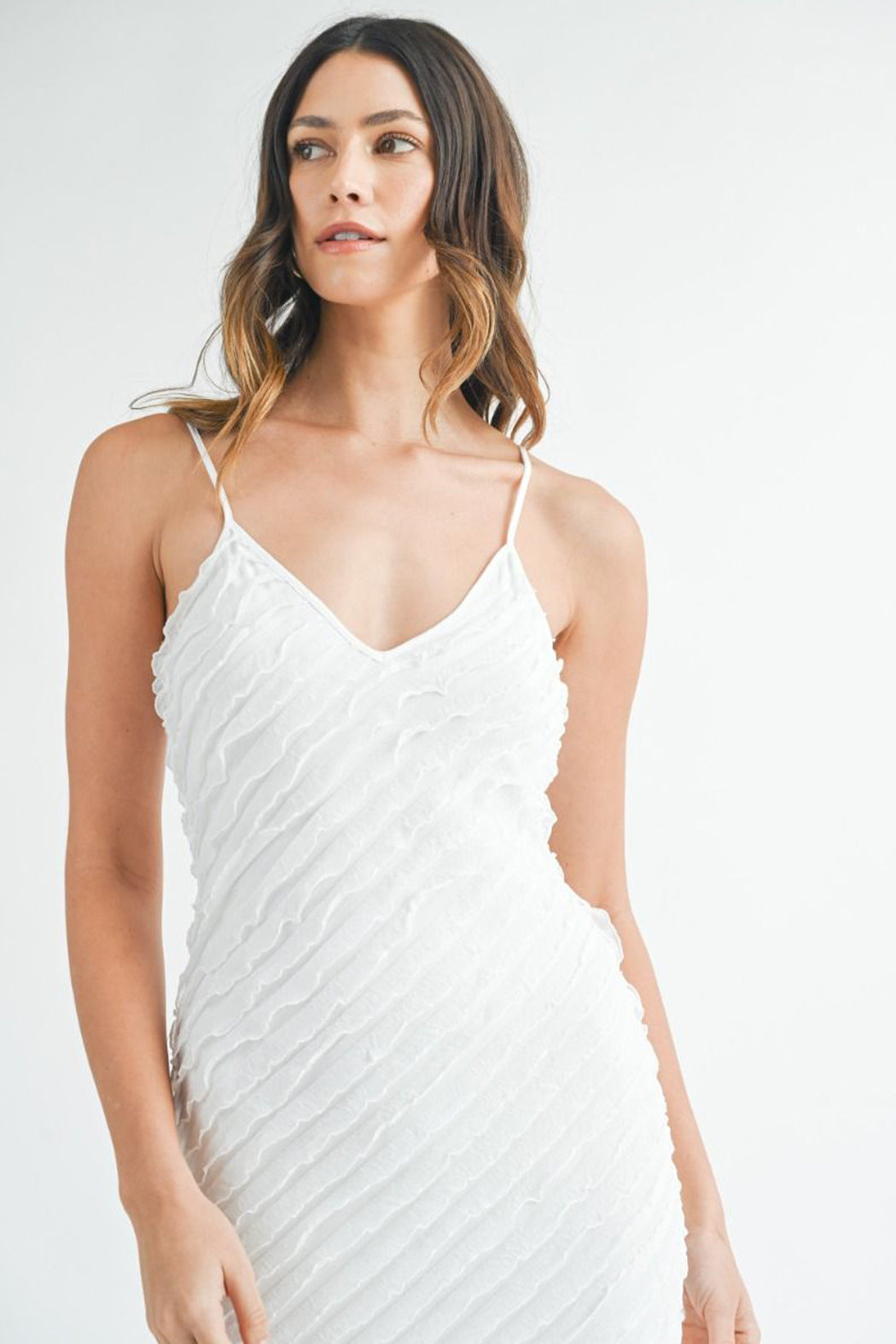 Ariel Ruffle Bodycon Dress for Women - Sexy Tight Fitted Party Club Dress - Perfect for Night Out, Date Night, and Special Occasions