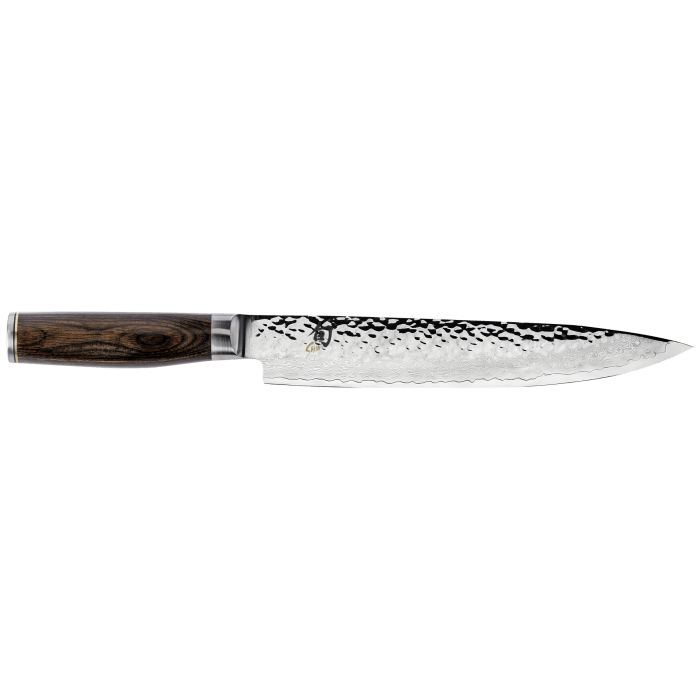 Shun Premier 9.5 Inch Slicing Knife - Japanese Damascus Steel Chef Knife for Meat, Sushi & Roasts - Perfect for Home Cooks & Professional Chefs