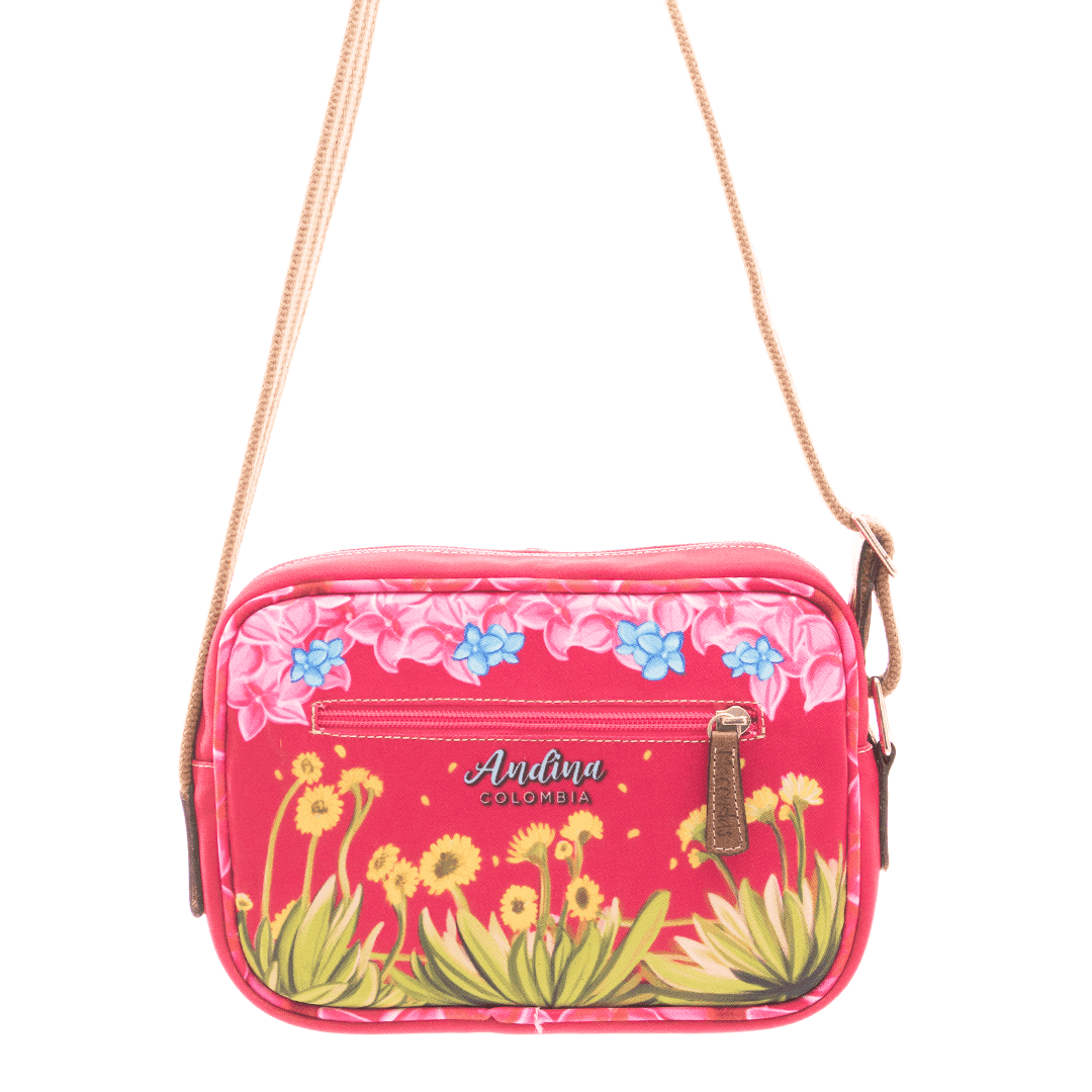 Hands-Free Andean Pink Bag by Macondas - Perfect for Travel, Hiking, and Everyday Use