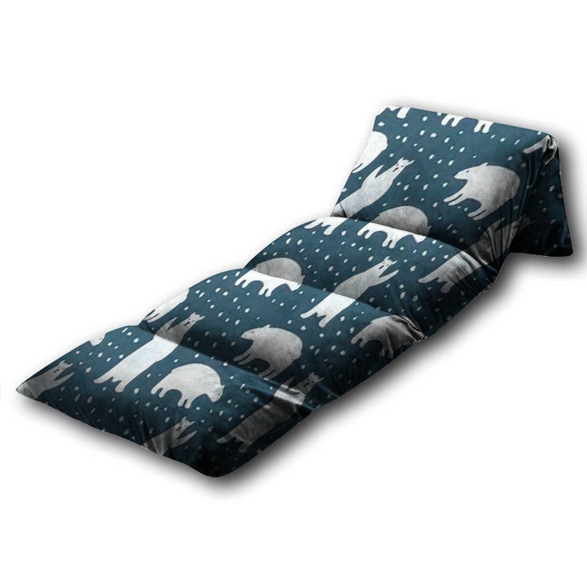 Cute Polar Bear Kids Floor Pillow - Cartoon Style Soft Floor Lounger for Reading & Playtime | King Size Pillow Bed for Slumber Parties, Nap Time & Playroom Decor | Perfect for Toddlers' Bedroom, Daycare & Cozy Corner