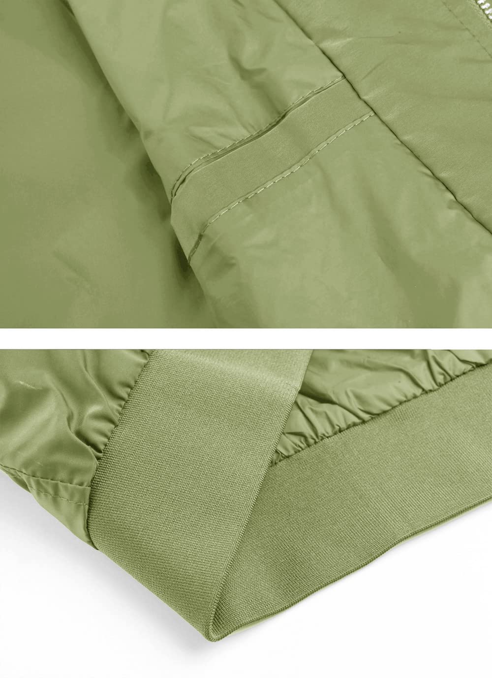 Lightweight Men's Bomber Jacket - Full Zip Windbreaker for Spring & Fall - Casual Outerwear Coat for Everyday Wear & Outdoor Activities