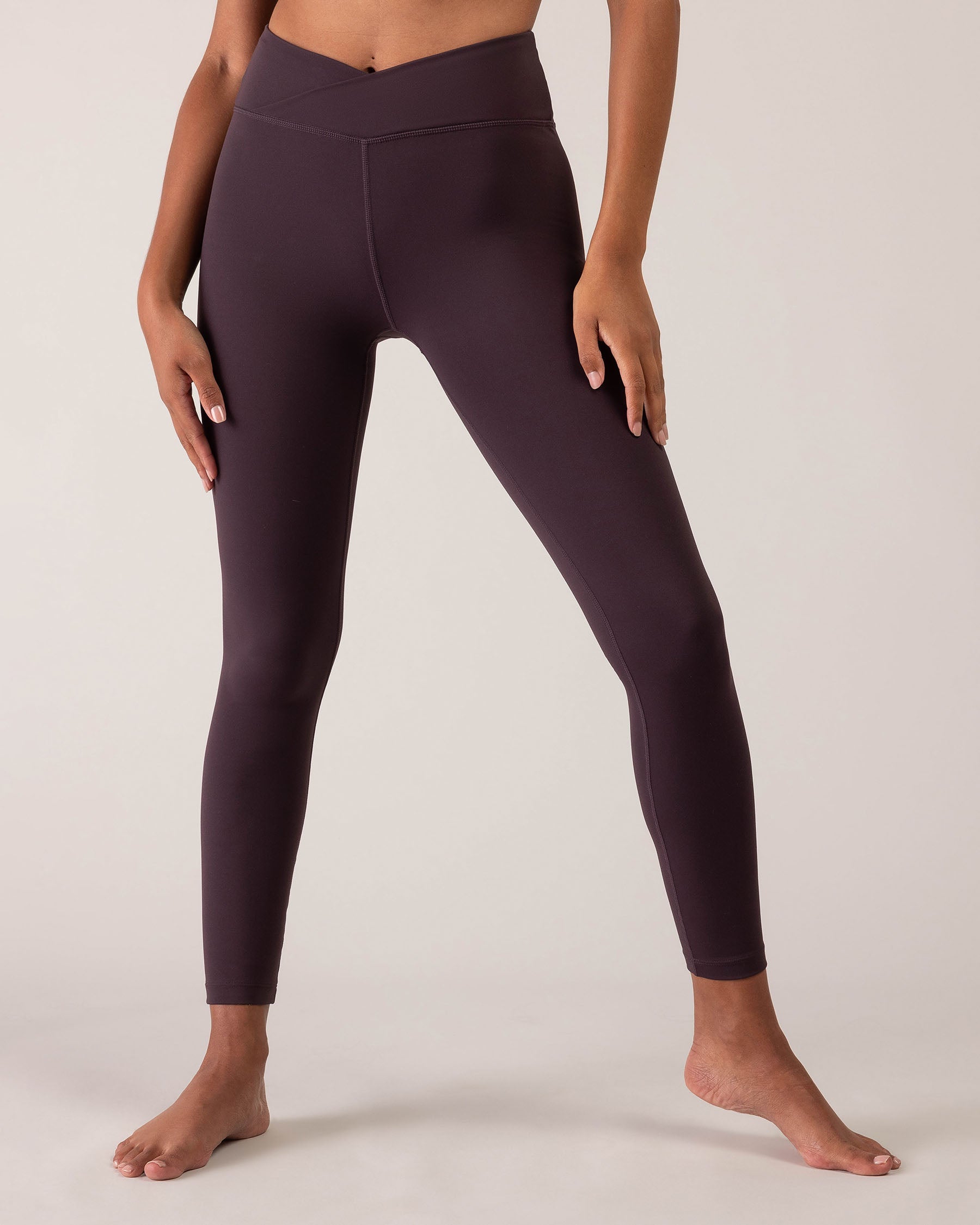 BLOCH Women's 7/8 Length Cross Over Legging - High Waist Yoga Pants for Dance, Workout & Lounge Wear