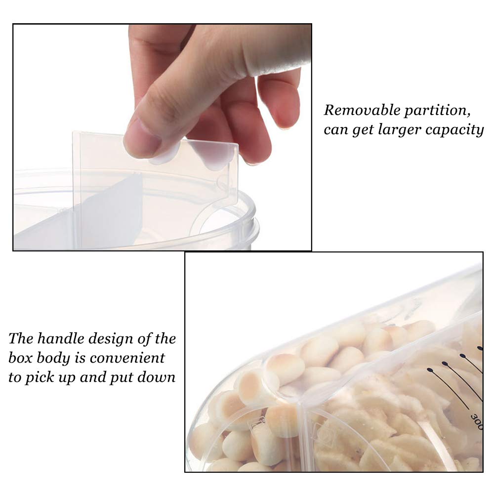 Airtight Food Storage Containers Set - BPA Free Plastic Kitchen Canisters for Flour, Sugar, Rice & Cereal (2000ml, 4-Piece, 2 Colors) - Perfect for Pantry Organization & Meal Prep
