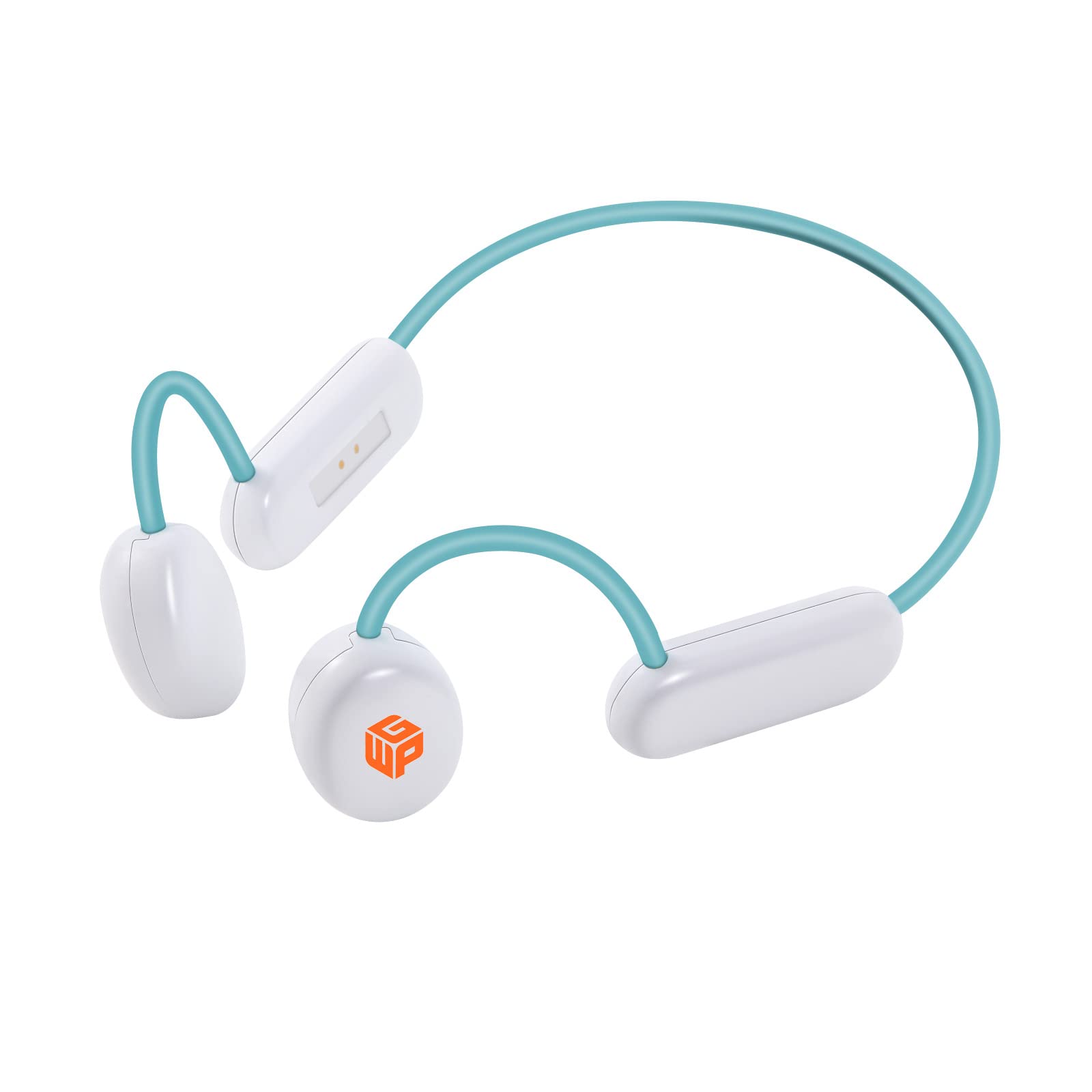 Bluetooth 5.3 Wireless Kids Headphones with Microphone - Open Ear Air Conduction Headset, IPX4 Waterproof, 12H Playtime for iPad Tablet, Home School, Online Learning (Blue) - Perfect for Remote Classes & Safe Listening