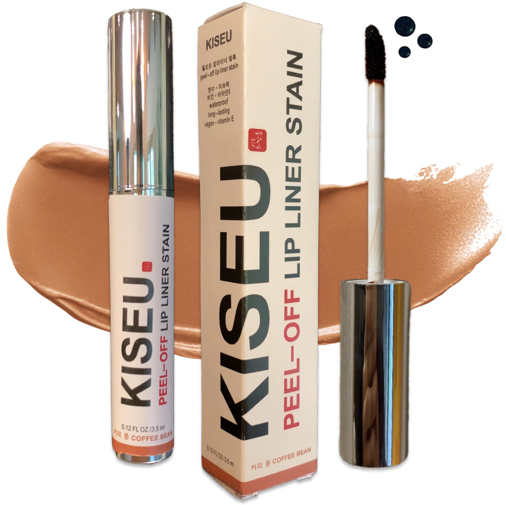 Waterproof Peel-Off Lip Liner Stain - Long-Lasting Vegan Lip Tattoo with Vitamin E for All Skin Types | Coffee Bean Shade | Perfect for Parties, Weddings & Everyday Wear