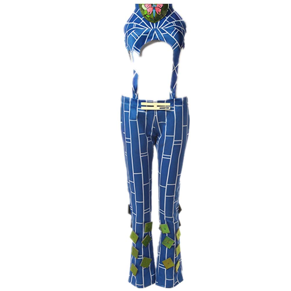 JoJo's Bizarre Adventure Jolyne Cujoh Cosplay Costume - Blue Trench Coat Full Set for Women | Anime Convention Outfit & Halloween Costume